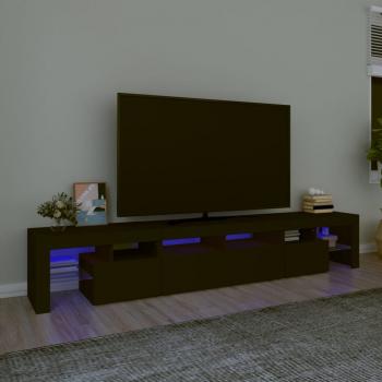 ARDEBO.de - TV-Schrank mit LED-Leuchten Schwarz 230x36,5x40 cm