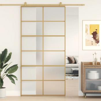 ARDEBO.de - Schiebetür Golden 102,5x205 cm Matt ESG-Glas und Aluminium