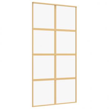 Schiebetür Golden 102,5x205 cm ESG-Klarglas und Aluminium