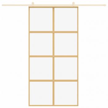 Schiebetür Golden 102,5x205 cm ESG-Klarglas und Aluminium