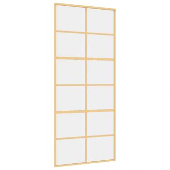 Schiebetür Golden 90x205 cm ESG-Klarglas und Aluminium