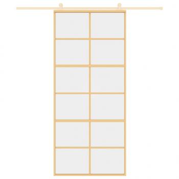 Schiebetür Golden 90x205 cm ESG-Klarglas und Aluminium