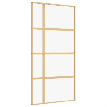 Schiebetür Golden 102,5x205 cm ESG-Klarglas und Aluminium