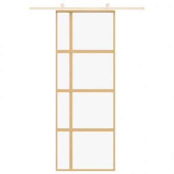 Schiebetür Golden 76x205 cm ESG-Klarglas und Aluminium