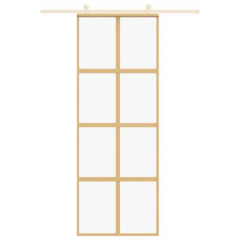 Schiebetür Golden 76x205 cm ESG-Klarglas und Aluminium