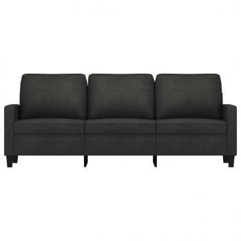 3-Sitzer-Sofa Schwarz 180 cm Stoff