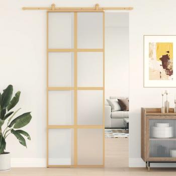 ARDEBO.de - Schiebetür Golden 76x205 cm Matt ESG-Glas und Aluminium