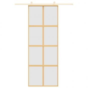 Schiebetür Golden 76x205 cm Matt ESG-Glas und Aluminium