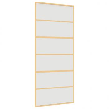 Schiebetür Golden 90x205 cm Matt ESG-Glas und Aluminium