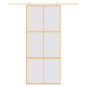 Schiebetür Golden 90x205 cm Matt ESG-Glas und Aluminium