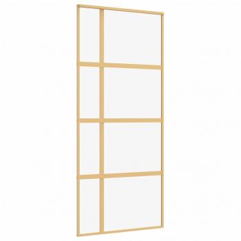 Schiebetür Golden 90x205 cm ESG-Klarglas und Aluminium