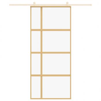 Schiebetür Golden 90x205 cm ESG-Klarglas und Aluminium