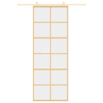 Schiebetür Golden 76x205 cm ESG-Klarglas und Aluminium