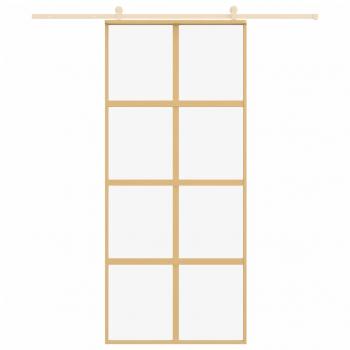 Schiebetür Golden 90x205 cm ESG-Klarglas und Aluminium