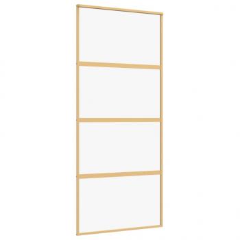 Schiebetür Golden 90x205 cm ESG-Klarglas und Aluminium