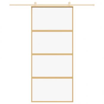 Schiebetür Golden 90x205 cm ESG-Klarglas und Aluminium