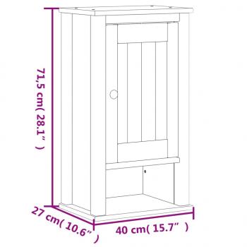 Bad-Wandschrank BERG Weiß 40x27x71,5 cm Massivholz Kiefer