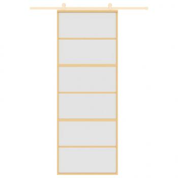 Schiebetür Golden 76x205 cm Matt ESG-Glas und Aluminium