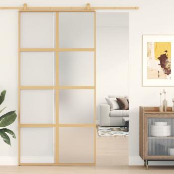 ARDEBO.de - Schiebetür Golden 102,5x205 cm Matt ESG-Glas und Aluminium