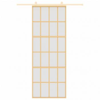 Schiebetür Golden 76x205 cm Matt ESG-Glas und Aluminium