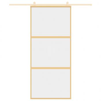 Schiebetür Golden 90x205 cm ESG-Klarglas und Aluminium