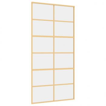 Schiebetür Golden 102,5x205 cm ESG-Klarglas und Aluminium