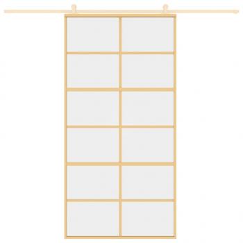 Schiebetür Golden 102,5x205 cm ESG-Klarglas und Aluminium