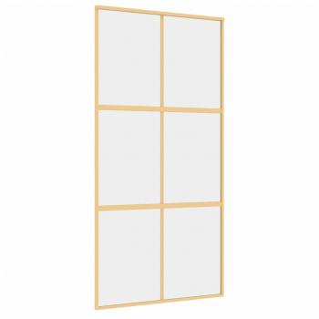 Schiebetür Golden 102,5x205 cm ESG-Klarglas und Aluminium