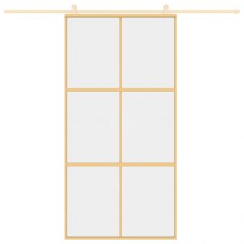 Schiebetür Golden 102,5x205 cm ESG-Klarglas und Aluminium