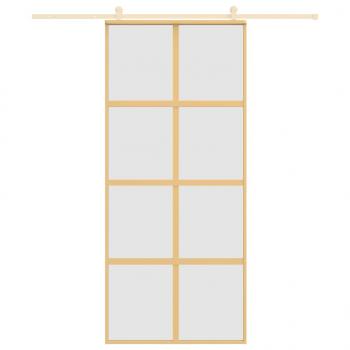 Schiebetür Golden 90x205 cm Matt ESG-Glas und Aluminium