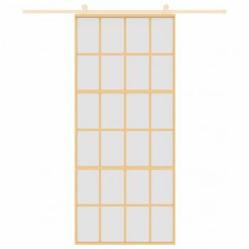 Schiebetür Golden 90x205 cm Matt ESG-Glas und Aluminium