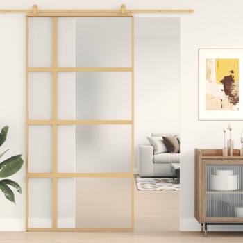 ARDEBO.de - Schiebetür Golden 102,5x205 cm Matt ESG-Glas und Aluminium