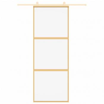 Schiebetür Golden 76x205 cm ESG-Klarglas und Aluminium