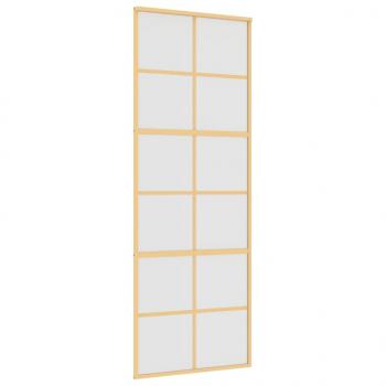 Schiebetür Golden 76x205 cm Matt ESG-Glas und Aluminium