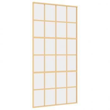 Schiebetür Golden 102,5x205 cm ESG-Klarglas und Aluminium