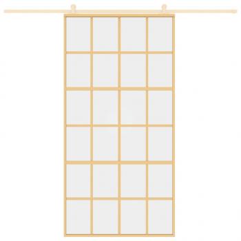 Schiebetür Golden 102,5x205 cm ESG-Klarglas und Aluminium