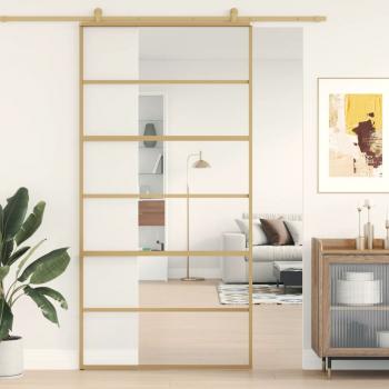 ARDEBO.de - Schiebetür Golden 102,5x205 cm ESG-Klarglas und Aluminium