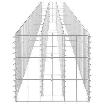  Gabionen-Hochbeet Verzinkter Stahl 360×30×30 cm