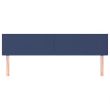 Kopfteile 2 Stk. Blau 80x5x78/88 cm Stoff