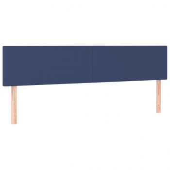 Kopfteile 2 Stk. Blau 100x5x78/88 cm Stoff