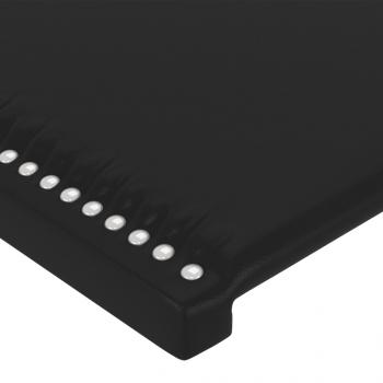 LED Kopfteil Schwarz 183x16x78/88 cm Kunstleder