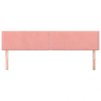 Kopfteile 2 Stk. Rosa 90x5x78/88 cm Samt