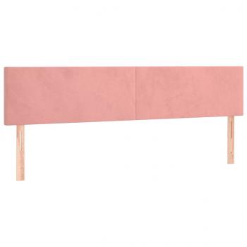 Boxspringbett mit Matratze Rosa 160x200 cm Samt