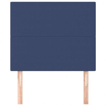 Kopfteile 2 Stk. Blau 100x5x78/88 cm Stoff