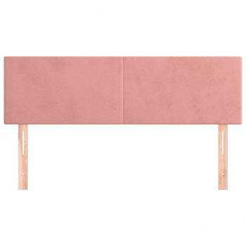 Kopfteile 2 Stk. Rosa 72x5x78/88 cm Samt