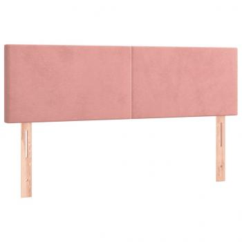 Boxspringbett mit Matratze Rosa 140x190 cm Samt