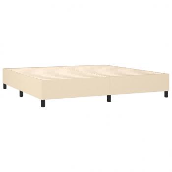 Boxspringbett mit Matratze Creme 200x200 cm Stoff