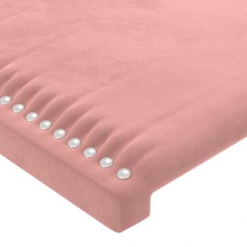 Kopfteile 4 Stk. Rosa 90x5x78/88 cm Samt