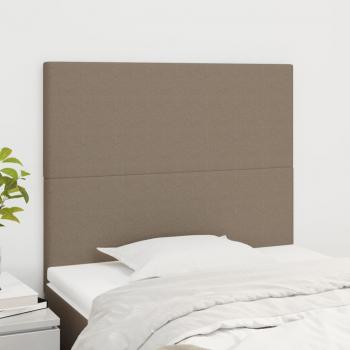 ARDEBO.de - Kopfteile 2 Stk. Taupe 80x5x78/88 cm Stoff