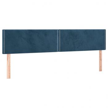 Kopfteile 2 Stk. Dunkelblau 90x5x78/88 cm Samt